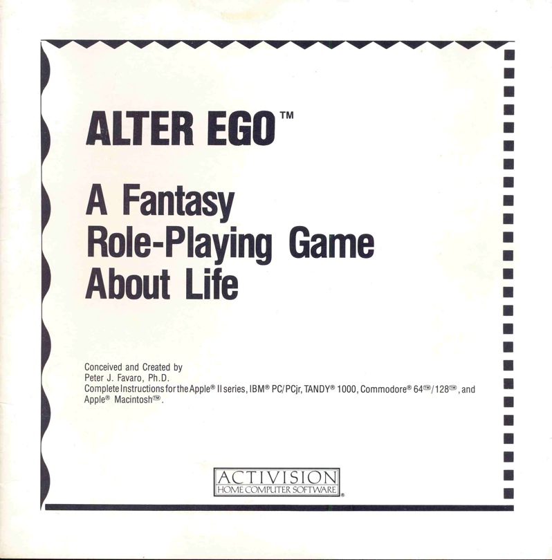 Alter Ego Manual Front Cover 