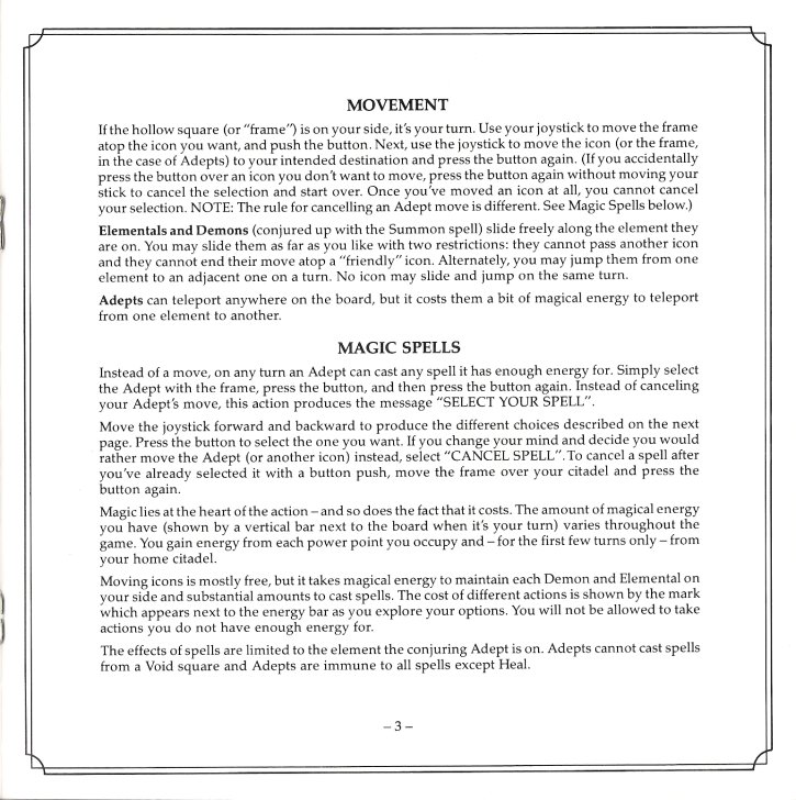 Archon II Manual Page 3 