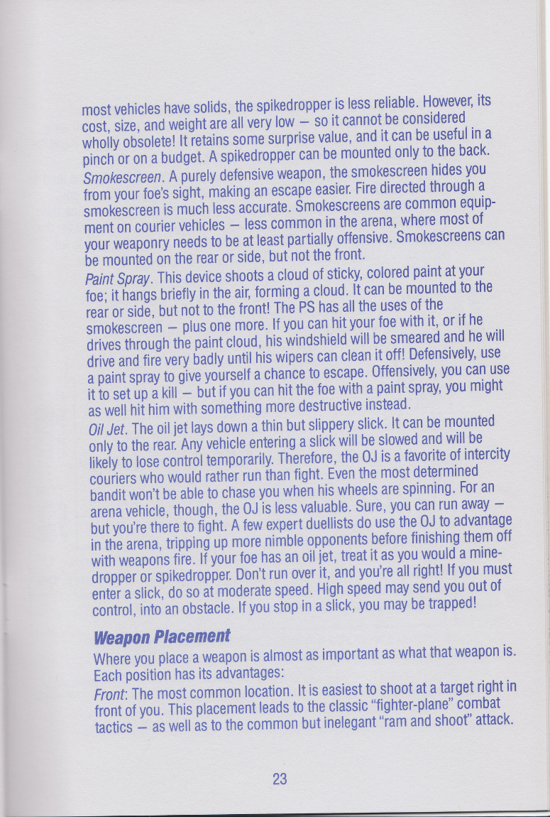 Autoduel manual page 23