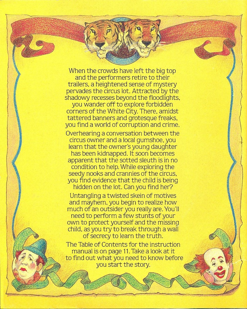 Ballyhoo manual back cover