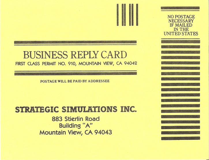 Baltic 1985: Corridor To Berlin response card front