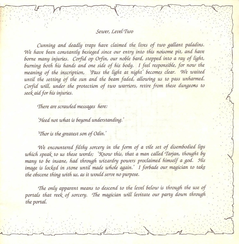 The Bard's Tale clue book page 11