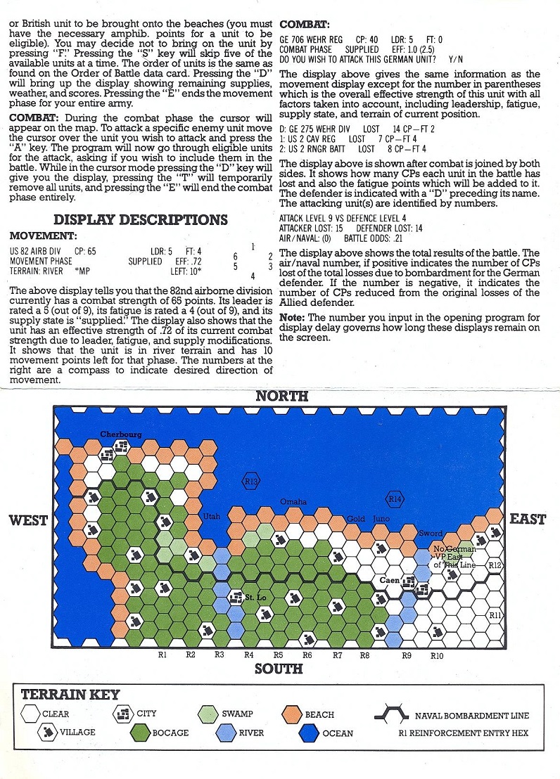 Battle for Normandy information card back