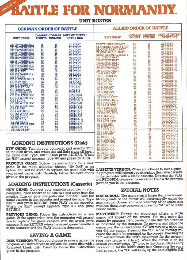 Battle for Normandy information card front