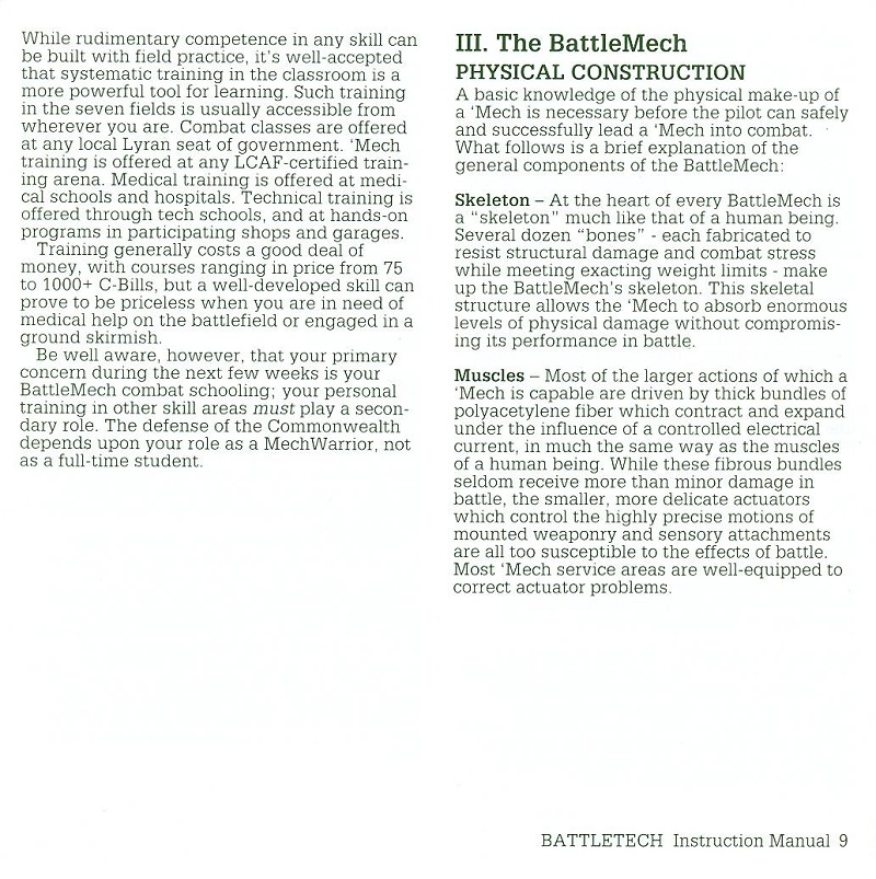 Battletech manual page 9