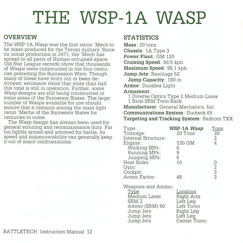 Battletech manual page 12