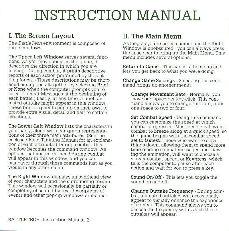Battletech manual page 2