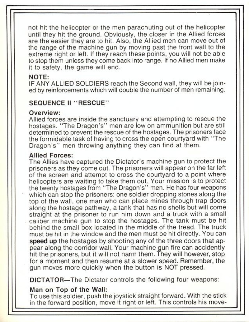 Beach-Head II manual page 6