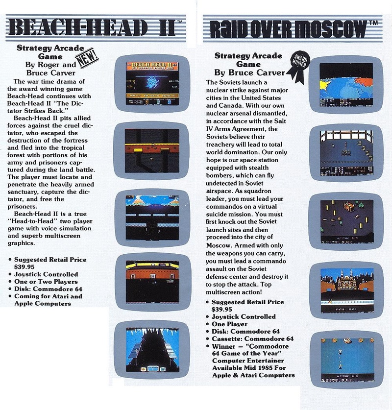 Beach-Head II catalog pages 2 - 3