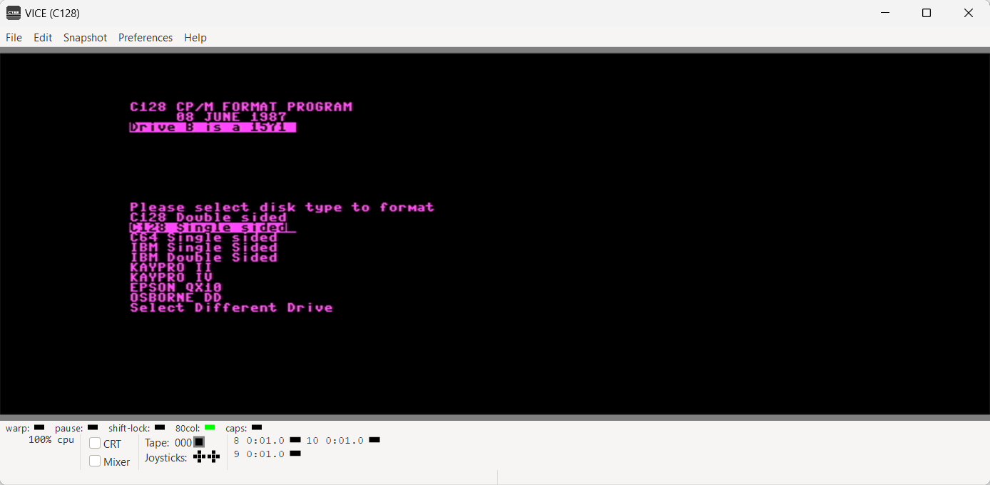 CP/M Format Disk