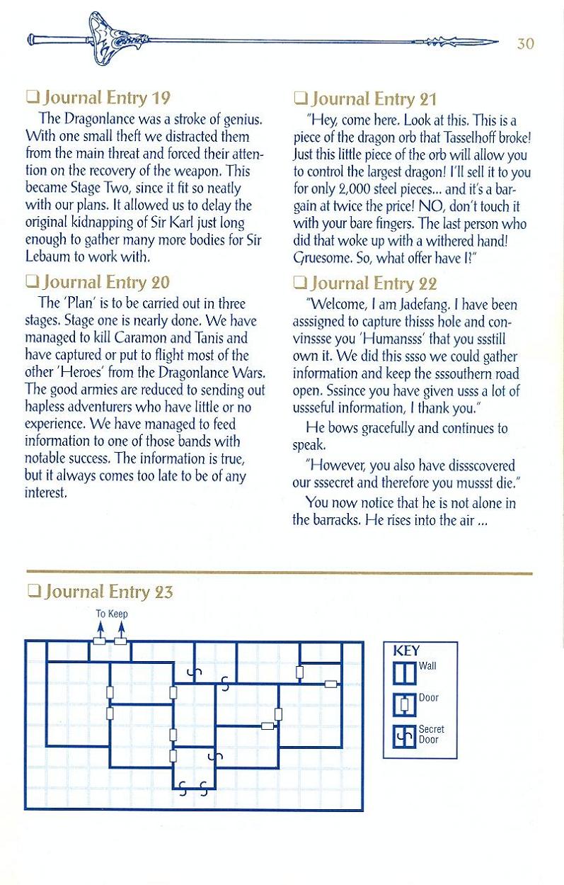 Champions of Krynn Adventurers Journal page 30