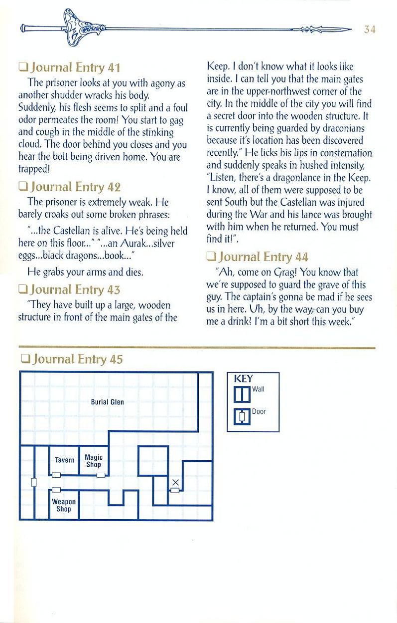 Champions of Krynn Adventurers Journal page 34