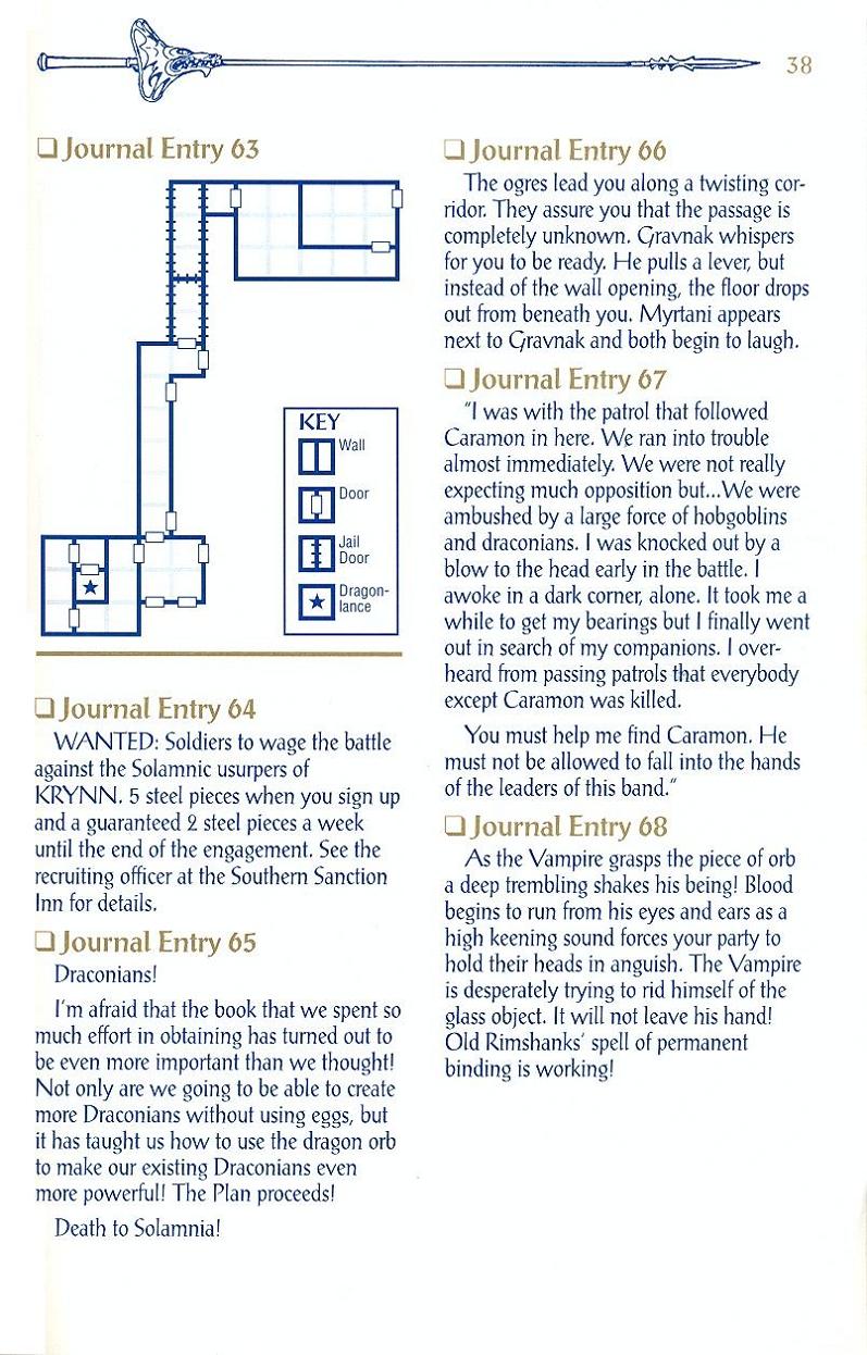Champions of Krynn Adventurers Journal page 38