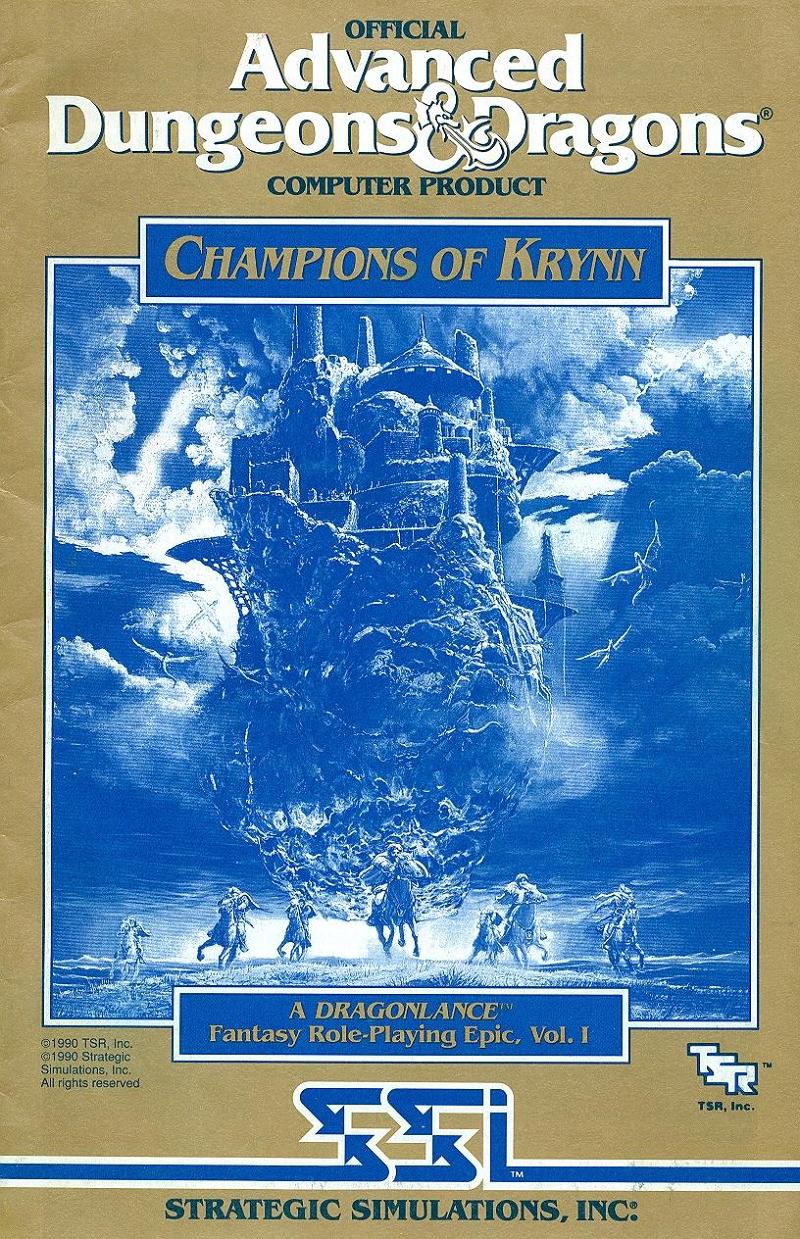 Champions of Krynn rule book front cover
