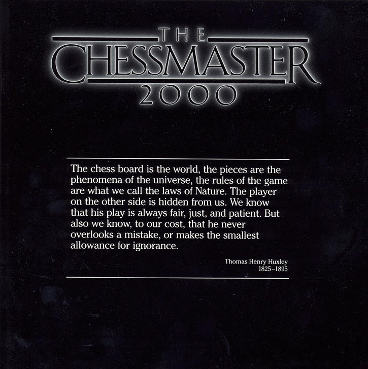 The Chessmaster 2000 manual front cover