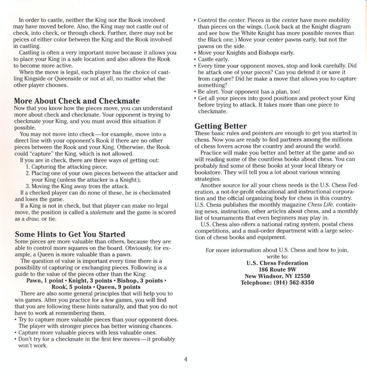 The Chessmaster 2000 manual page 4