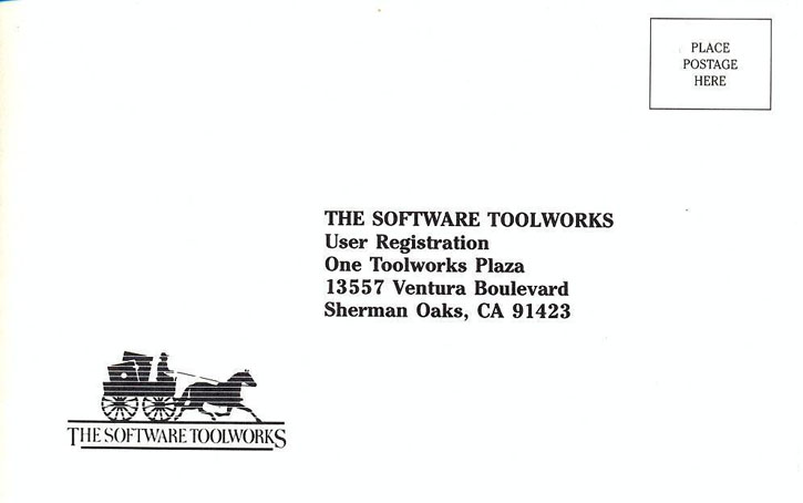 The Chessmaster 2000 user registration card front