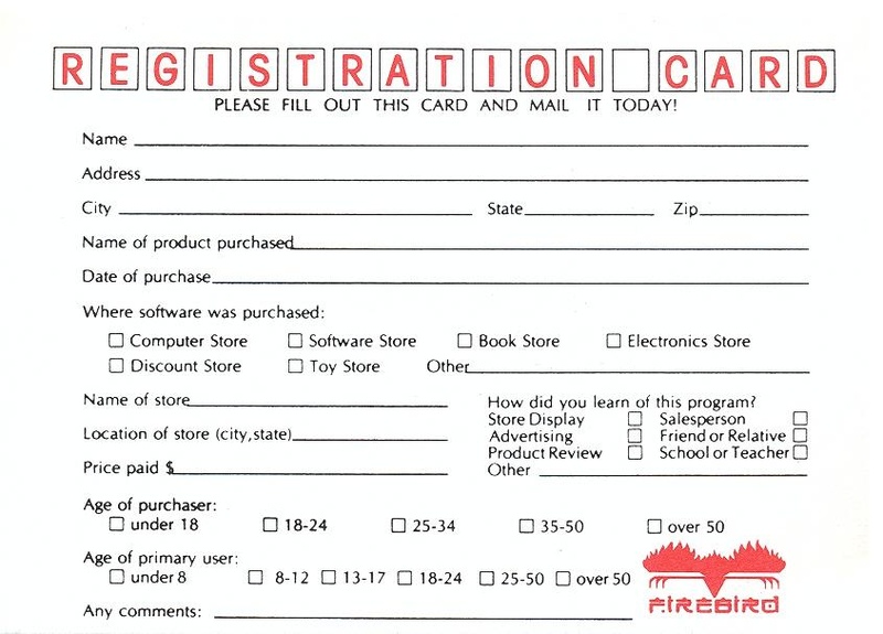 Cholo registration card front