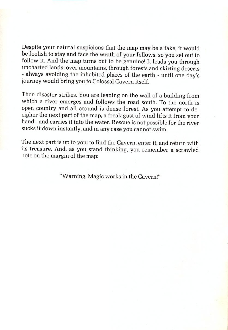 Colossal Adventure manual page 2