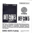 Def Con 5 manual front cover