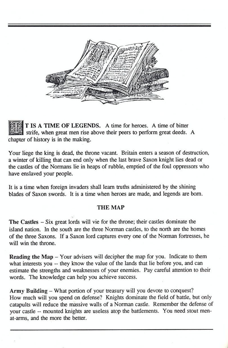 Defender of the Crown manual page 4