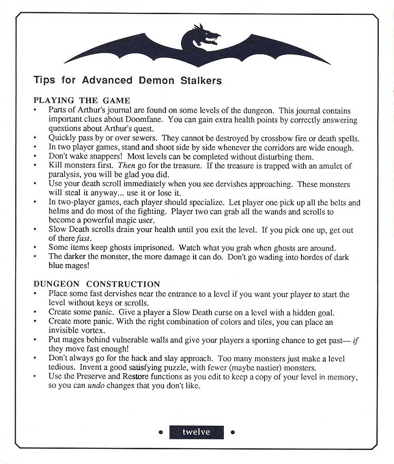 Demon Stalkers manual page 12