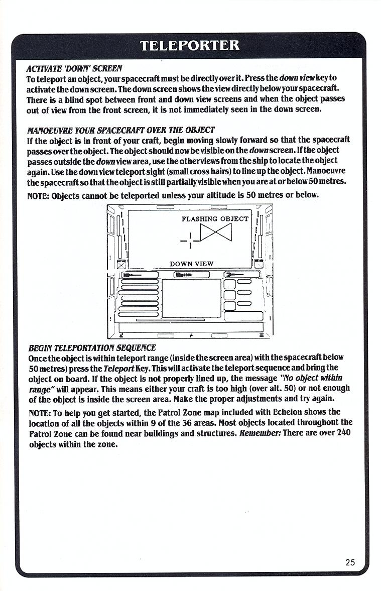 Echelon manual page 25