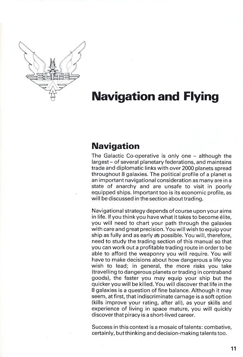 Elite Space Traders Flight Training Manual page 11