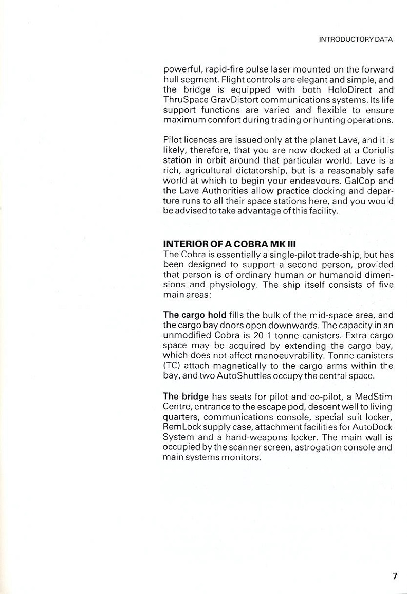 Elite Space Traders Flight Training Manual page 7