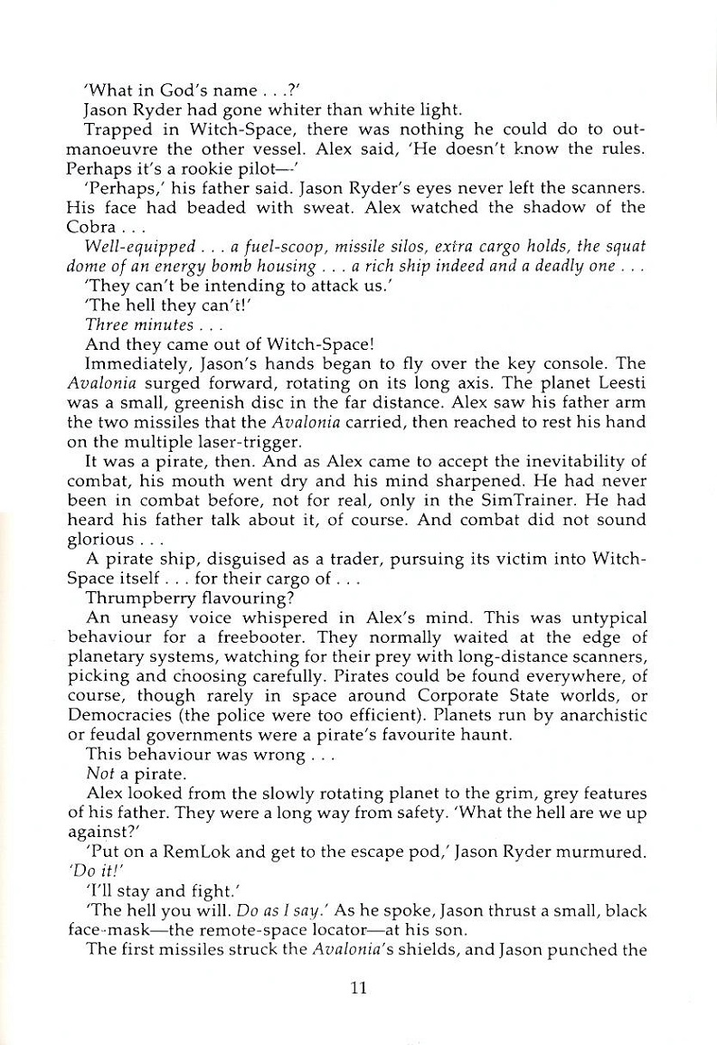 Elite The Dark Wheel novel page 11