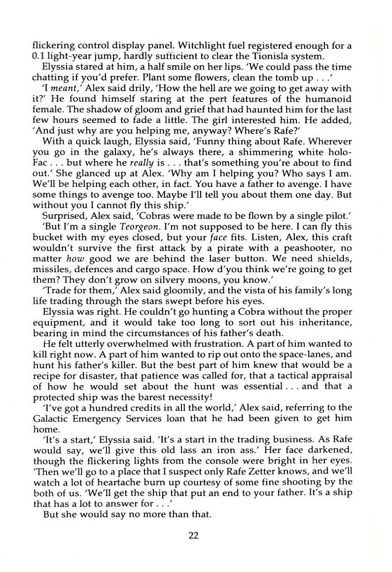 Elite The Dark Wheel novel page 22