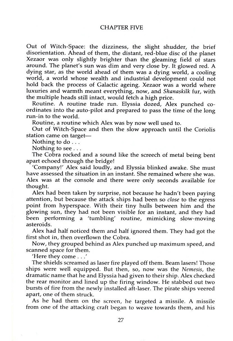 Elite The Dark Wheel novel page 27