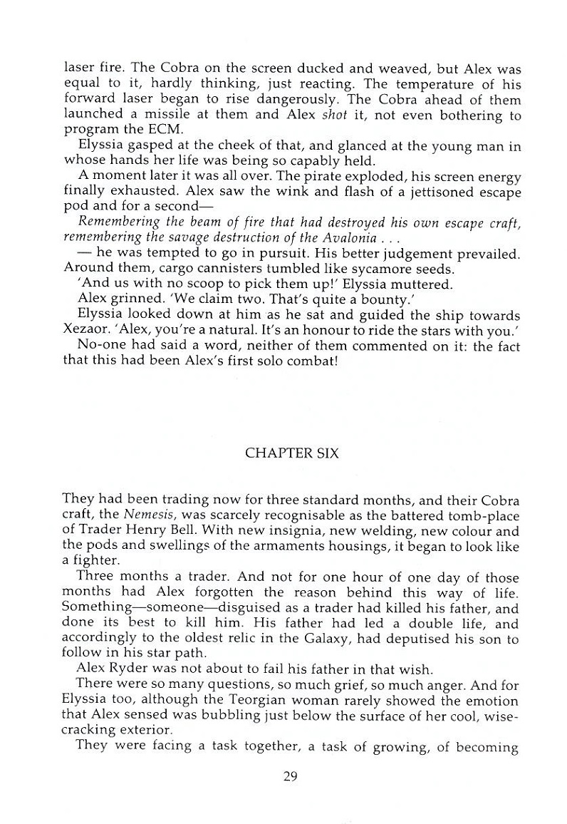 Elite The Dark Wheel novel page 29