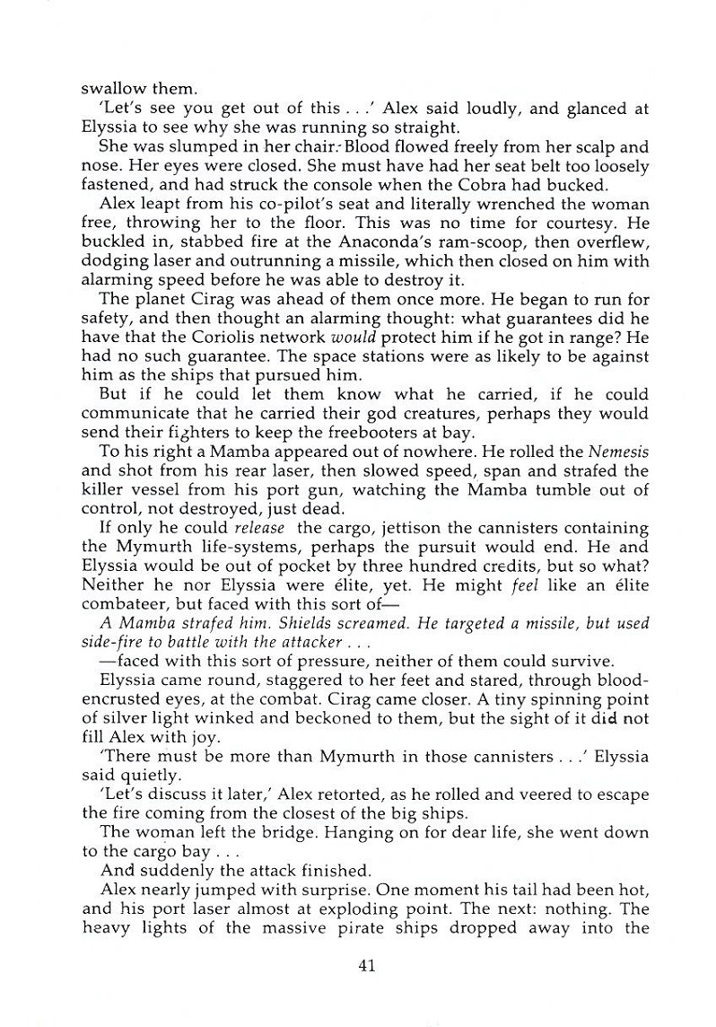 Elite The Dark Wheel novel page 41