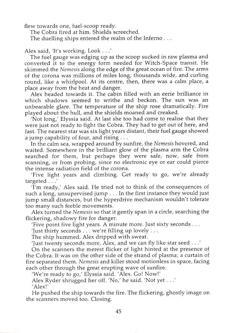 Elite The Dark Wheel novel page 45