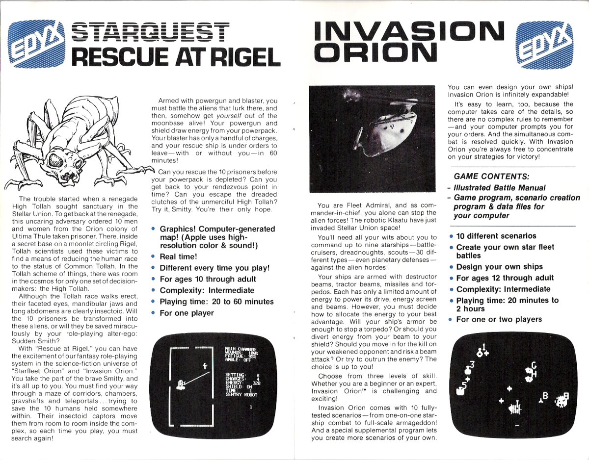 Epyx Brochure 1981 Page 10 