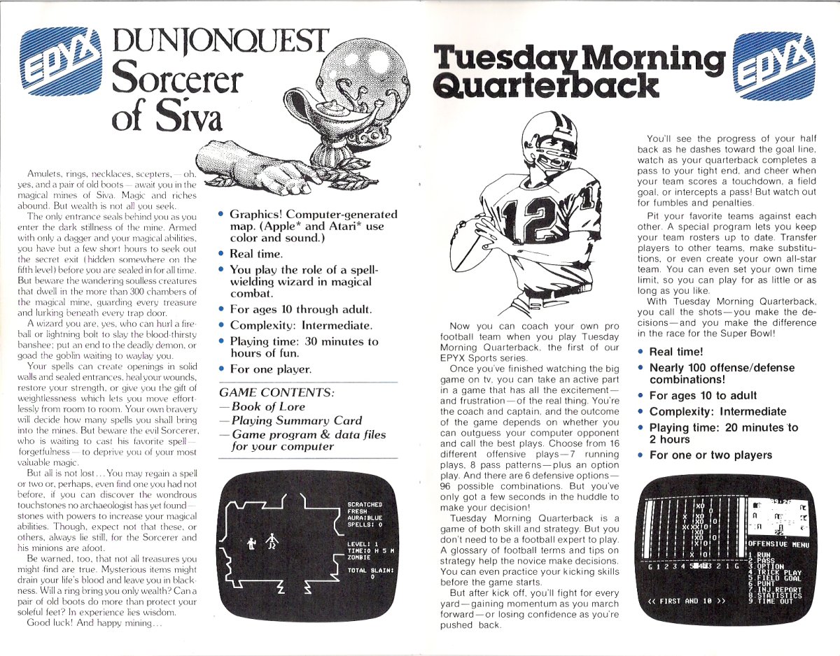 Epyx Brochure 1981 Page 12 