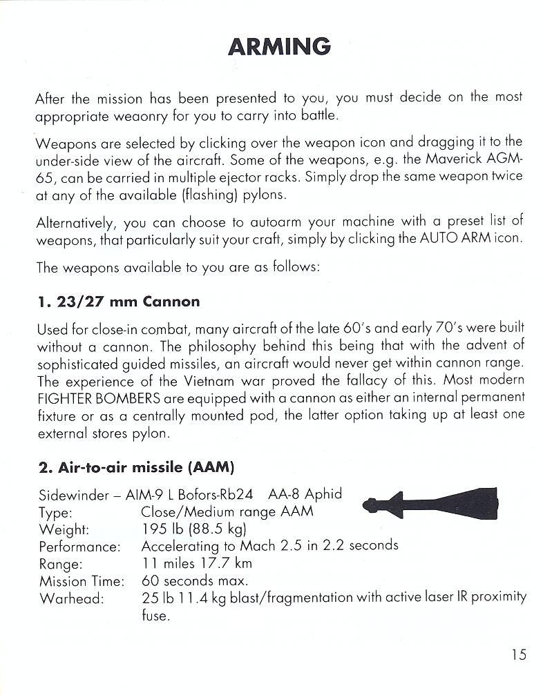 Fighter Bomber manual page 15