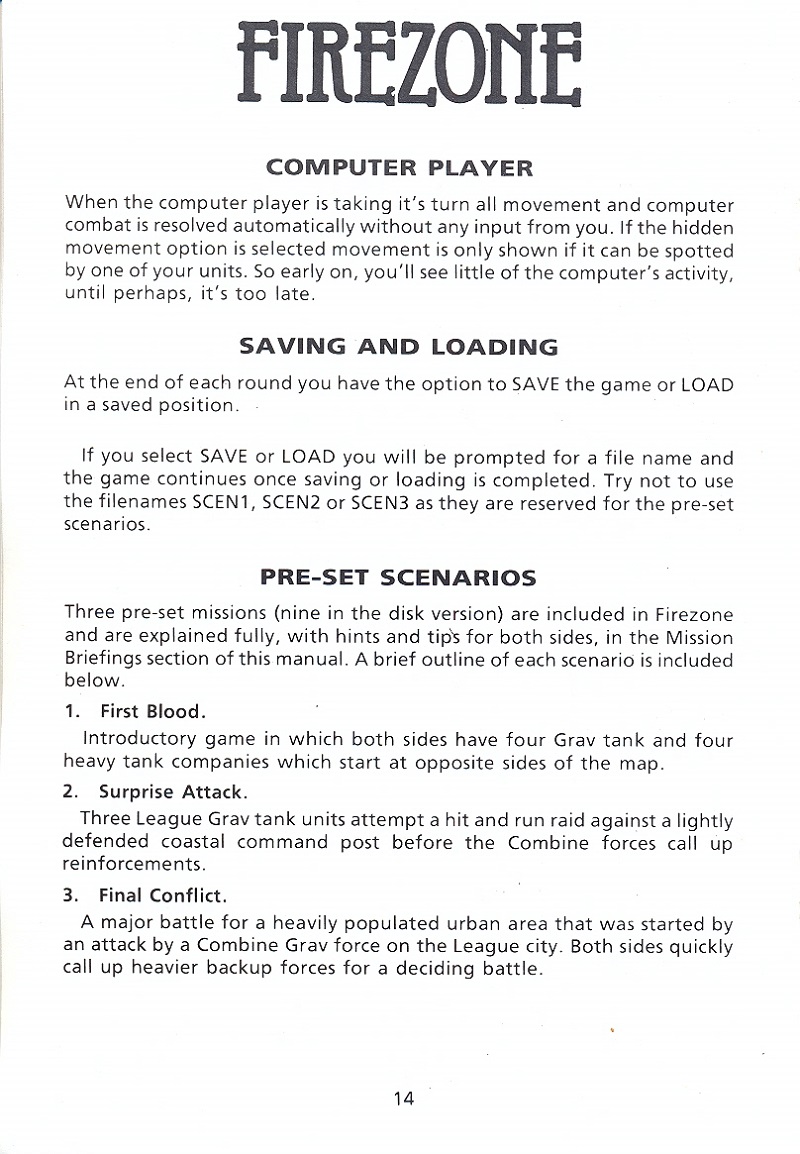 FireZone The Players Guide page 14