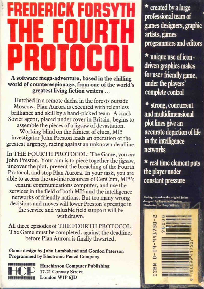 The Fourth Protocol Box Back 