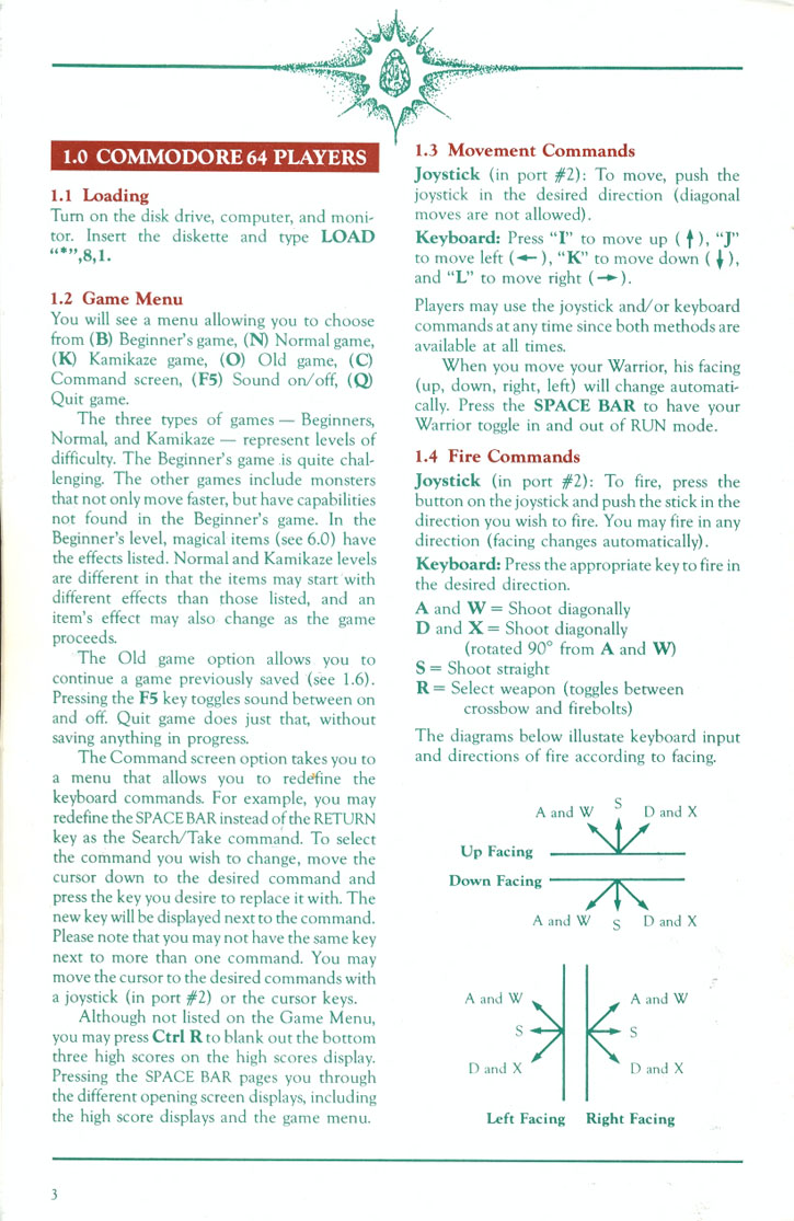 Gemstone Warrior manual page 3