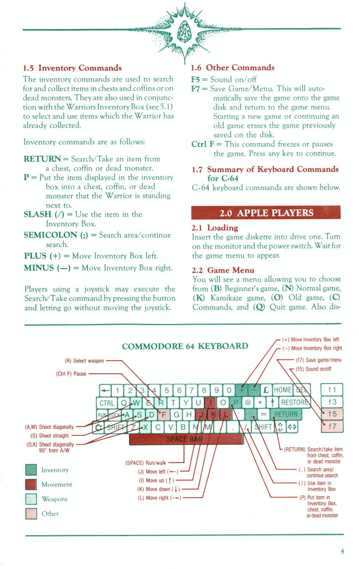 Gemstone Warrior manual page 4