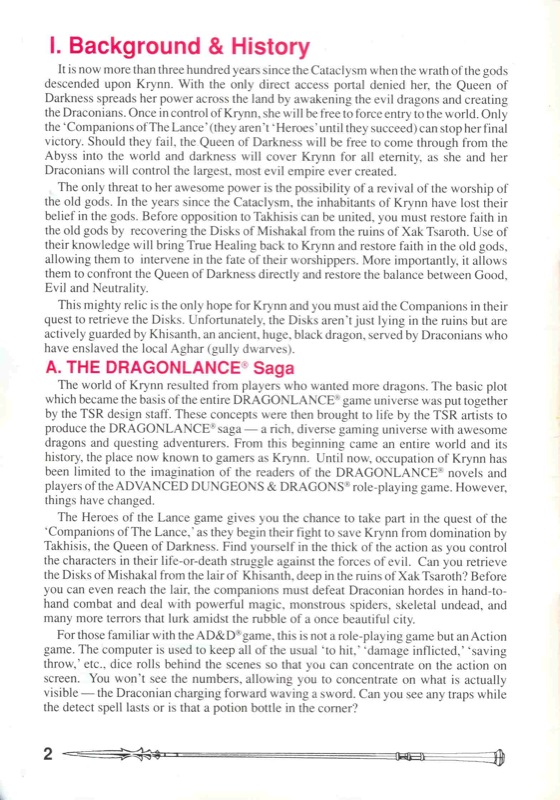 Heroes of the Lance Manual Page 2 