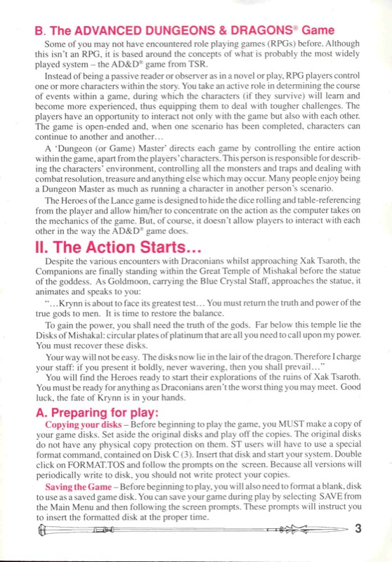 Heroes of the Lance Manual Page 3 