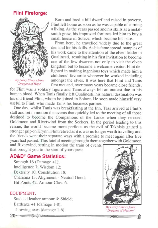 Heroes of the Lance Manual Page 20 