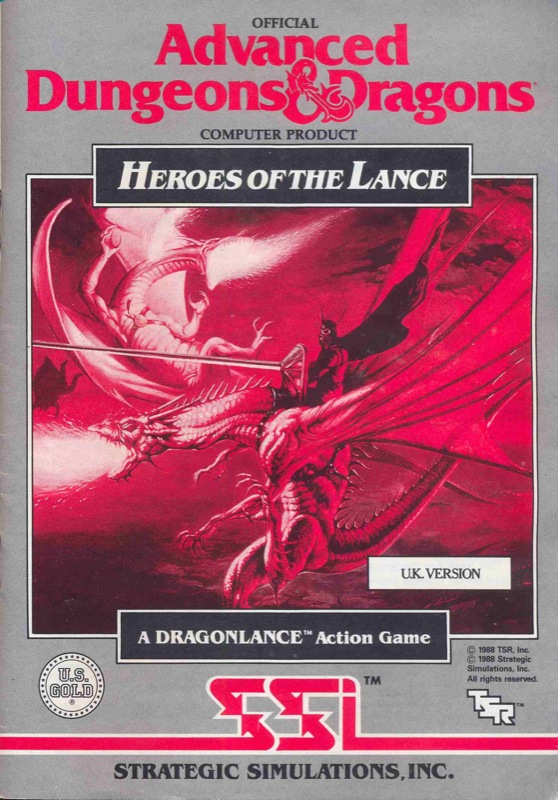 Heroes of the Lance Manual Front Cover 