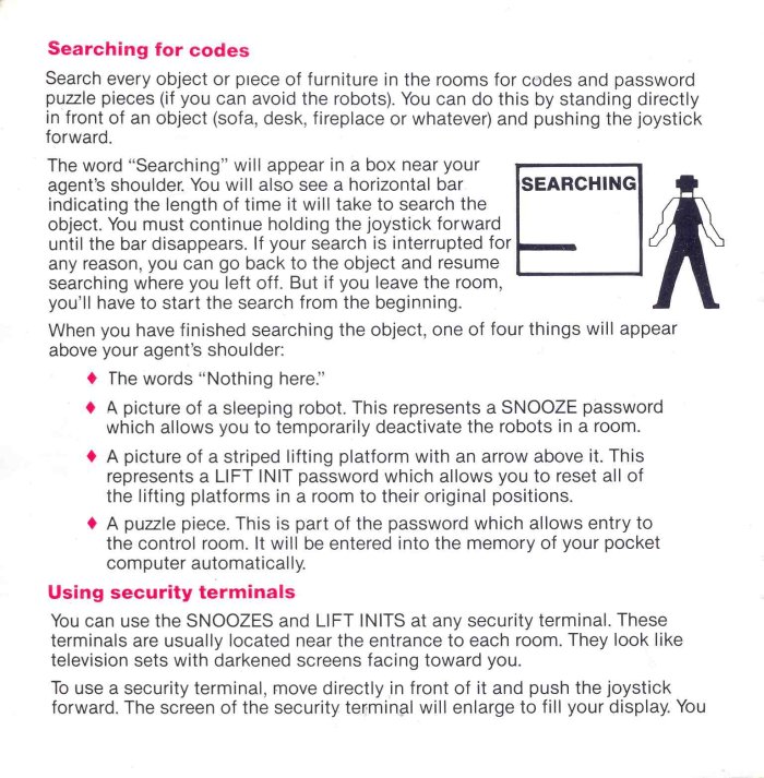 Impossible Mission Manual Page 9 