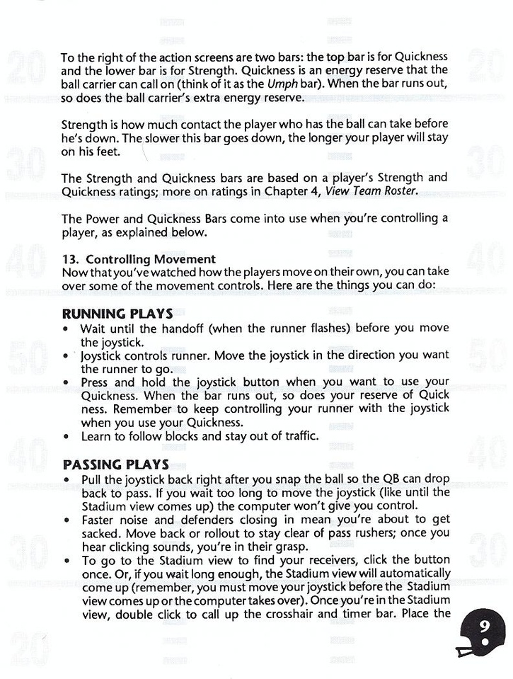 John Madden Football manual page 11
