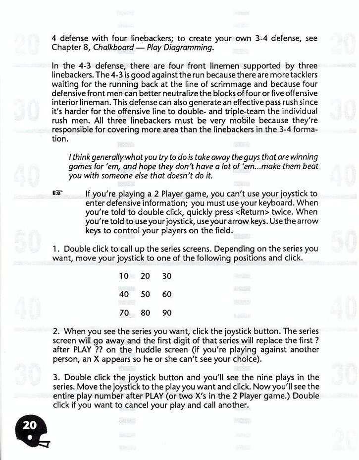 John Madden Football manual page 22