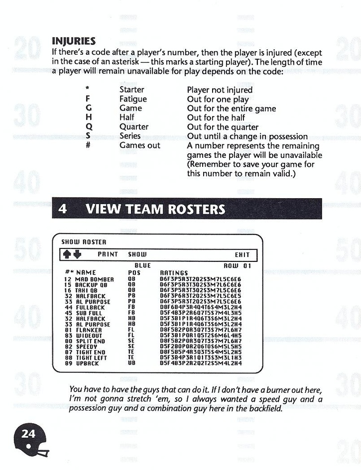John Madden Football manual page 26